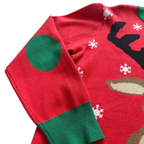 Holiday Reindeer Sweater Women's Sz 2XL XXL Red Green Christmas Ugly Party - Picture 2 of 9